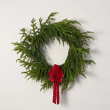 Norfolk Collection - Real Touch Norfolk Pine Front Door Christmas Holiday Winter Wreath - 2 Size Options Available