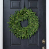 Real Touch Seeding Juniper Berry Large Christmas & Winter Front Door Wreath
