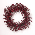 Waterproof Deep Burgundy Red Berry Front Door Christmas Holiday Front Door Wreath - 26"
