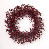 Waterproof Deep Burgundy Red Berry Front Door Christmas Holiday Front Door Wreath - 26"