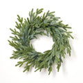 Real Touch Wintergreen Fraser Fir Faux Greenery Holiday Front Door Wreath - 24"