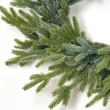 Real Touch Wintergreen Fraser Fir Faux Greenery Holiday Front Door Wreath - 24"