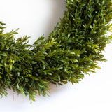 Realistic English Boxwood Leaf Front Door Wreath – 18" or 24" Everyday All Season Greenery