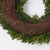Realistic English Boxwood Leaf Front Door Wreath – 18" or 24" Everyday All Season Greenery