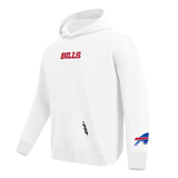 NFL BUFFALO BILLS WINGSPAN MEN'S DROP SHOULDER PO HOODIE (WHITE)