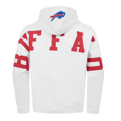 NFL BUFFALO BILLS WINGSPAN MEN'S DROP SHOULDER PO HOODIE (WHITE)