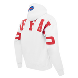 NFL BUFFALO BILLS WINGSPAN MEN'S DROP SHOULDER PO HOODIE (WHITE)