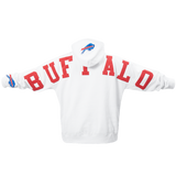 NFL BUFFALO BILLS WINGSPAN MEN'S DROP SHOULDER PO HOODIE (WHITE)