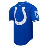 NFL INDIANAPOLIS COLTS CLASSIC MEN'S MESH BUTTON DOWN JERSEY (ROYAL BLUE)