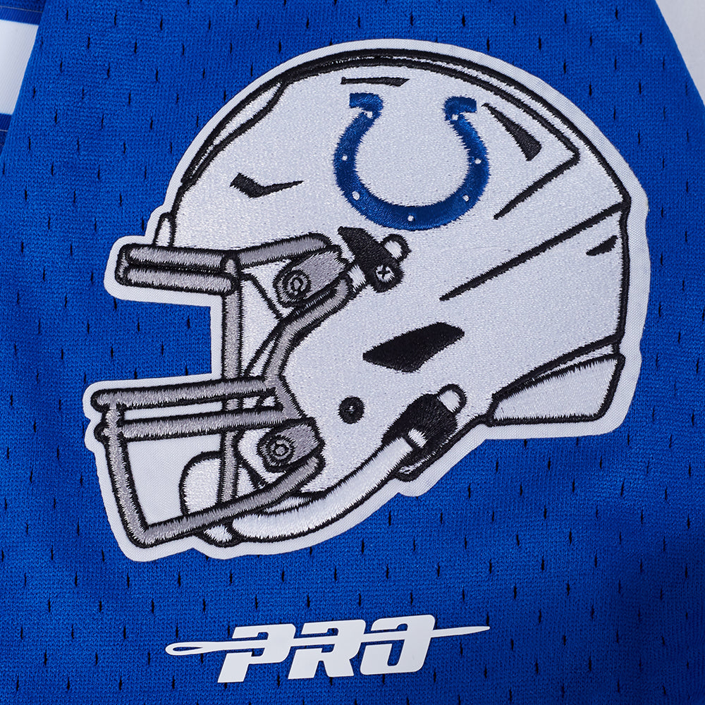 NFL INDIANAPOLIS COLTS CLASSIC MEN'S MESH BUTTON DOWN JERSEY (ROYAL BLUE)