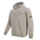 NFL INDIANAPOLIS COLTS NEUTRAL MEN'S DROP  SHOULDER FLC PO HOODIE (TAUPE)