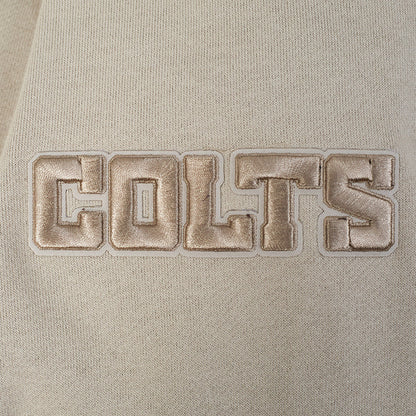 NFL INDIANAPOLIS COLTS NEUTRAL MEN'S DROP  SHOULDER FLC PO HOODIE (TAUPE)