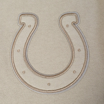 NFL INDIANAPOLIS COLTS NEUTRAL MEN'S DROP  SHOULDER FLC PO HOODIE (TAUPE)