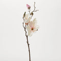Light Pink Magnolia Blossom & Bud Multiple Blooming Branch Stem Spray - 19"
