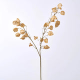 Beige Chinese Lanterns Tree Branch Pods Faux Floral Stem Spray - 38"