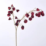 Burgundy Chinese Lanterns Tree Branch Pods Faux Floral Stem Spray - 38"