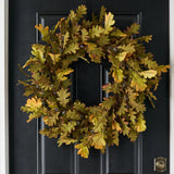Autumn Green Oak Leaf & Brown Acorn Fall Front Door Wreath - Available in 2 Sizes