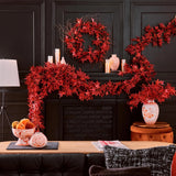 Red Japanese Maple Leaf Classic Fall Wreath Front Door Autumn Decor