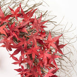 Red Japanese Maple Leaf Classic Fall Wreath Front Door Autumn Decor