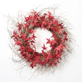 Red Japanese Maple Leaf Classic Fall Wreath Front Door Autumn Decor