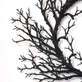 Black Glitter Twig Branch Halloween Fall Front Door Wreath - 28"