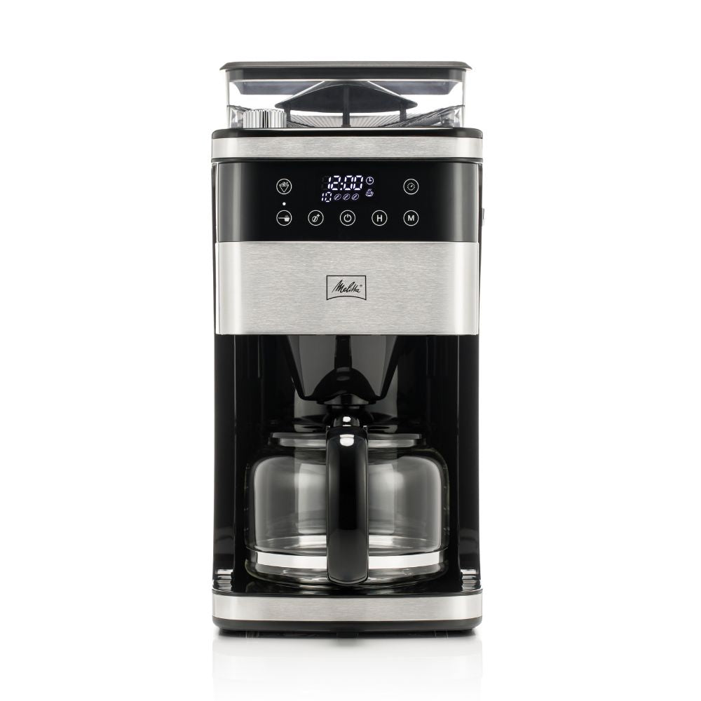 Melitta® Aroma Fresh™ Plus 10-Cup Grind & Brew Coffee Maker | Auto Drip, Programmable | Built-in Conical Grinder | Black
