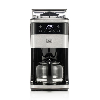 Melitta® Aroma Fresh™ Plus 10-Cup Grind & Brew Coffee Maker | Auto Drip, Programmable | Built-in Conical Grinder | Black