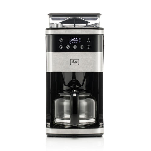 Melitta® Aroma Fresh™ Plus 10-Cup Grind & Brew Coffee Maker | Auto Drip, Programmable | Built-in Conical Grinder | Black