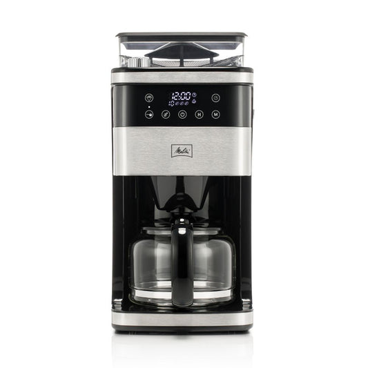 Melitta® Aroma Fresh™ Plus 10-Cup Grind & Brew Coffee Maker | Auto Drip, Programmable | Built-in Conical Grinder | Black