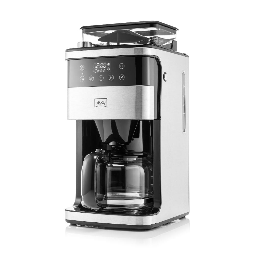 Melitta® Aroma Fresh™ Plus 10-Cup Grind & Brew Coffee Maker | Auto Drip, Programmable | Built-in Conical Grinder | Black