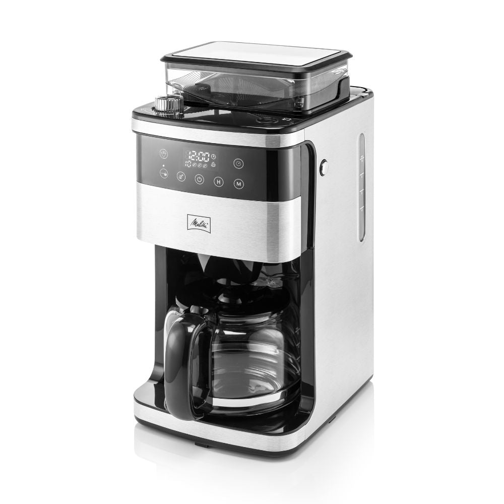 Melitta® Aroma Fresh™ Plus 10-Cup Grind & Brew Coffee Maker | Auto Drip, Programmable | Built-in Conical Grinder | Black