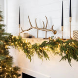 Twig Light & Real Touch Green Norfolk Pine Pre-Lit Winter Christmas Mantle Garland Table Runner