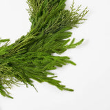 Deluxe Real Touch Winter Greenery with Cypress, Norfolk & Pine Christmas Mantel Garland Holiday Table Runner