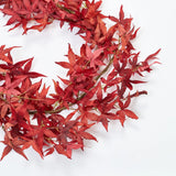 Red Japanese Maple Leaf Mantel Garland Fall Centerpiece Table Runner