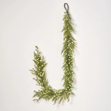Cream White Berry & Boxwood Cedar Greenery Winter Berry Holiday Christmas Table Runner Mantle Garland