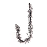 Black Glitter Twig Branch Halloween Fall Mantle Garland Table Runner - 5.5'