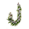 Deluxe Cypress & Norfolk Winter Greenery with Snowy Pinecones Holiday Christmas Garland Table Runner