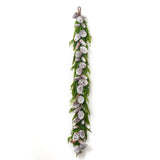 Deluxe Cypress & Norfolk Winter Greenery with Snowy Pinecones Holiday Christmas Garland Table Runner
