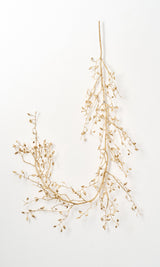 Gold Metallic Mini Leaf Branch Accent Garland Holiday Decor