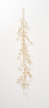Gold Metallic Mini Leaf Branch Accent Garland Holiday Decor