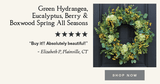 Green Hydrangea, Eucalyptus, Berry & Boxwood Spring All Seasons Wreath