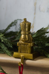 Vintage Nutcracker Bronzed Aluminum Stocking Holder