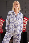 Holly Jolly Flannel Pajama - Blue