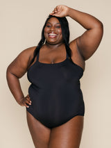 Shelf Bra One Piece in Black