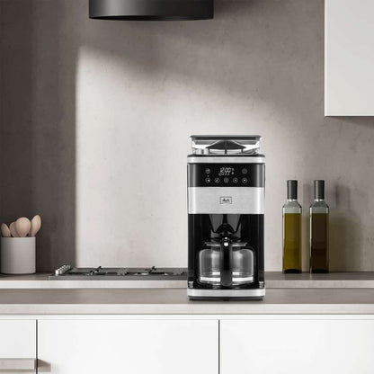 Melitta® Aroma Fresh™ Plus 10-Cup Grind & Brew Coffee Maker | Auto Drip, Programmable | Built-in Conical Grinder | Black