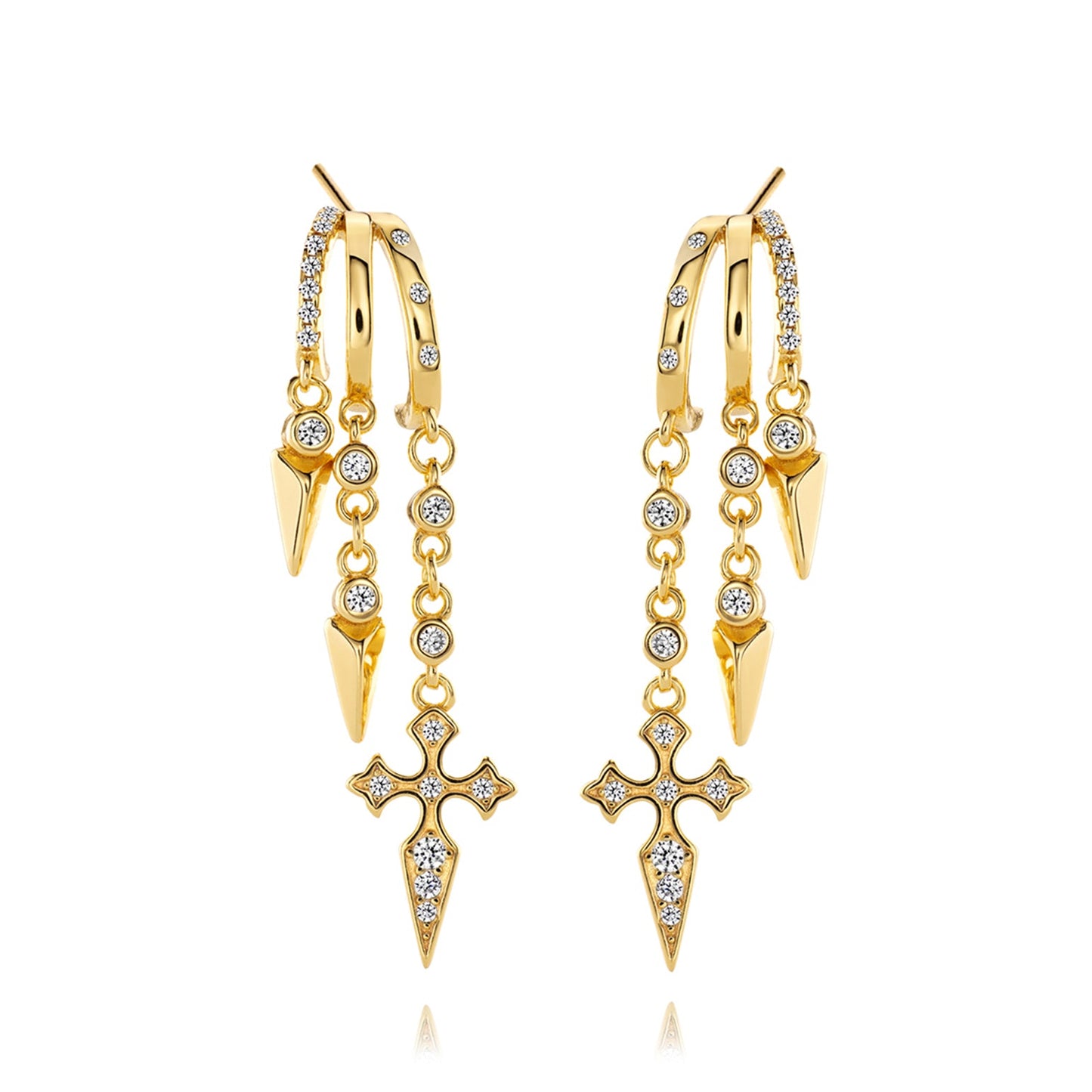 Naxos Cross Illusion Earrings
