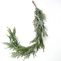 Norfolk Collection - Real Touch Snow Flocked Norfolk Pine Christmas Holiday Front Door Garland Table Runner