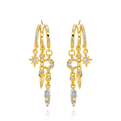Nyx Star and Moon Illusion Earrings