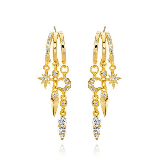 Nyx Star and Moon Illusion Earrings