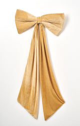 Extra Large Champagne Gold Velvet Luxury Holiday Christmas Bow